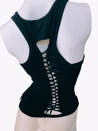 Biker Candy Festival Slashed Tank Top