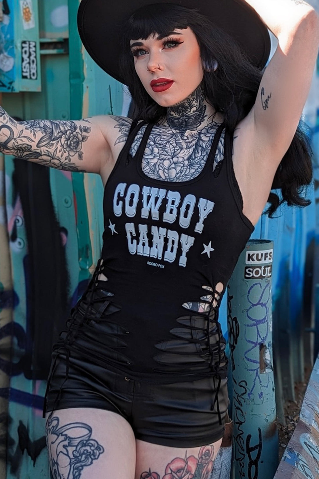 Cowboy Candy Country Yallternative Slashed Tank Top