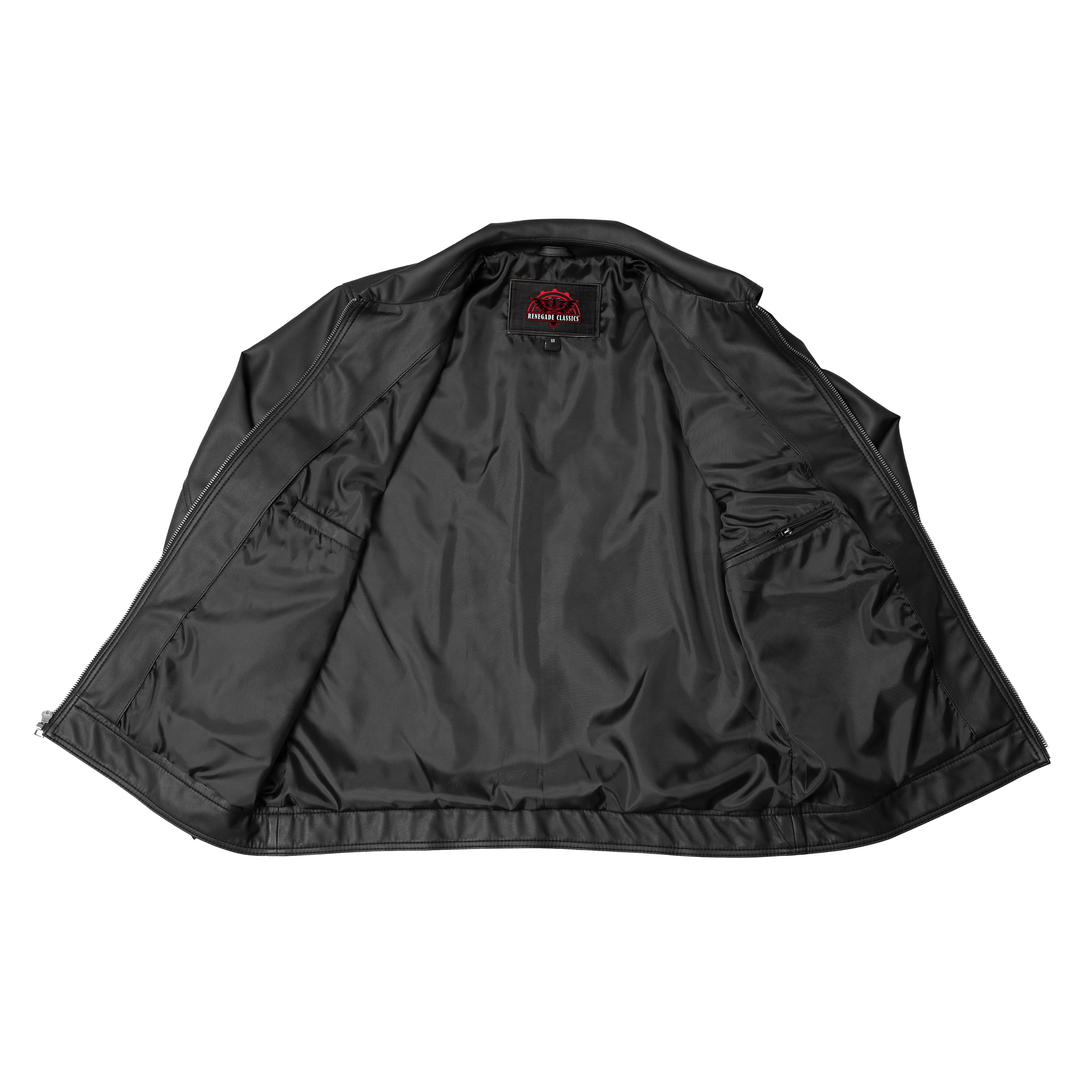 Jet Pace Men’s Faux Leather Motorcycle Jacket