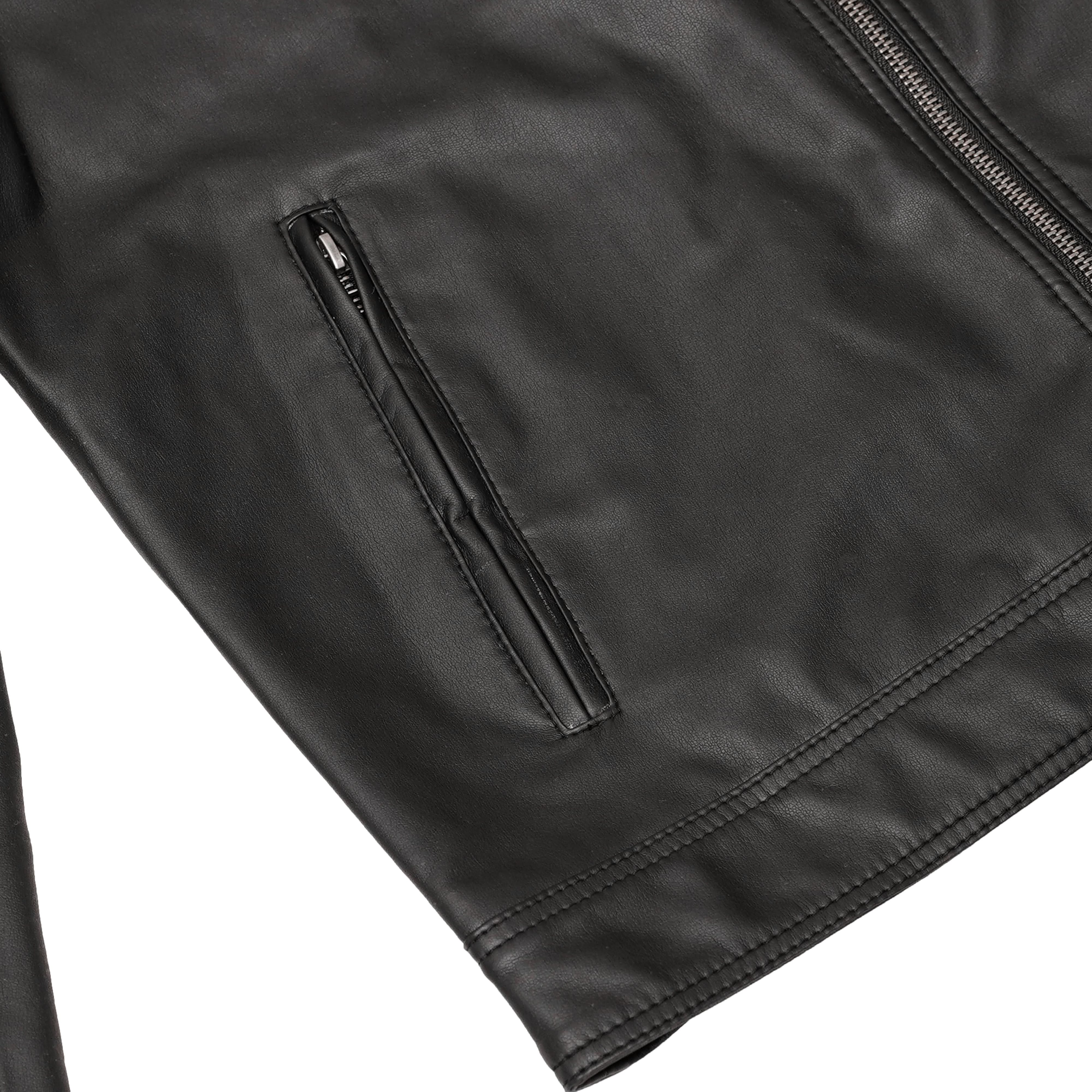 Jet Pace Men’s Faux Leather Motorcycle Jacket