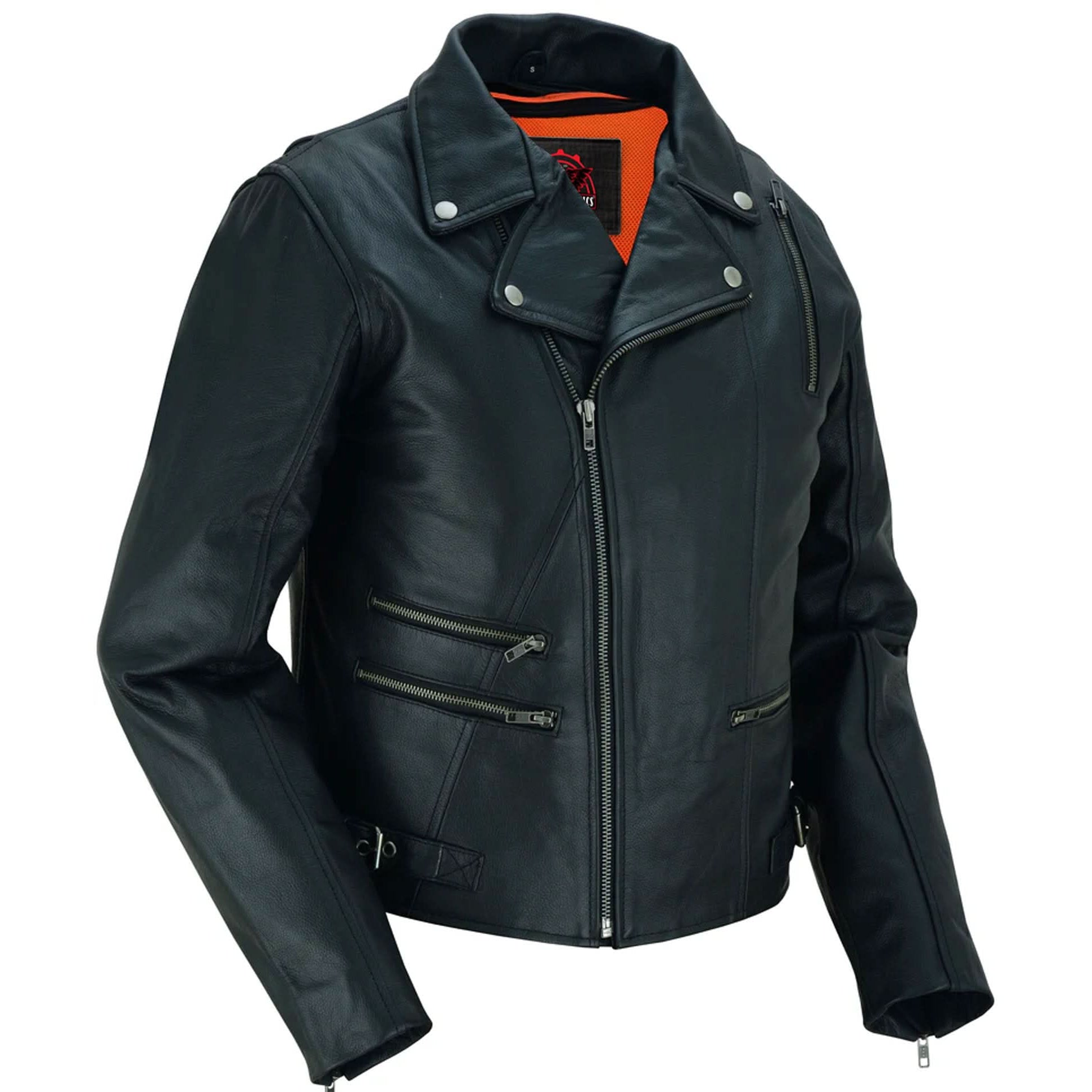 Chic ride Women's  Leather Biker Jacket - Black