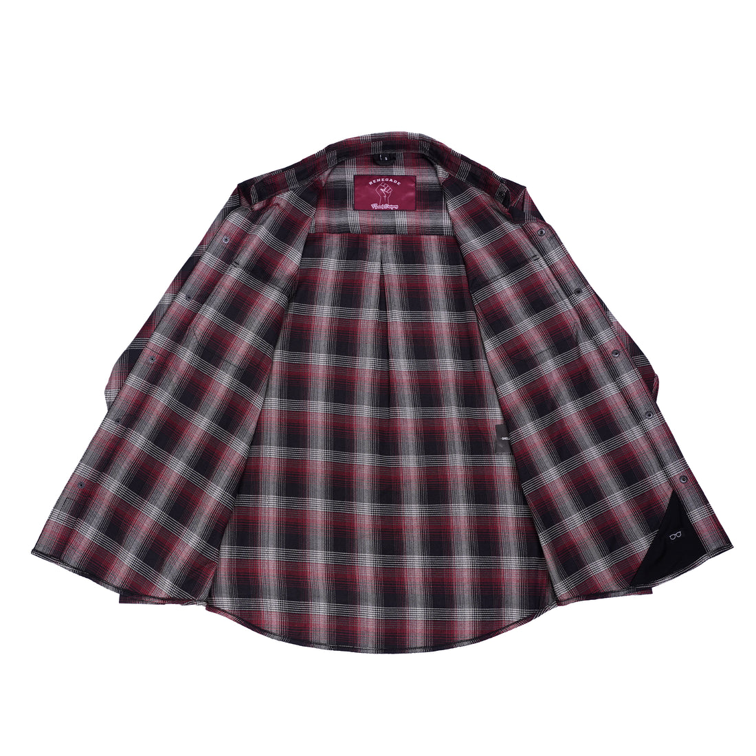 Riveter Men’s Maroon, Black, and White Flannel
