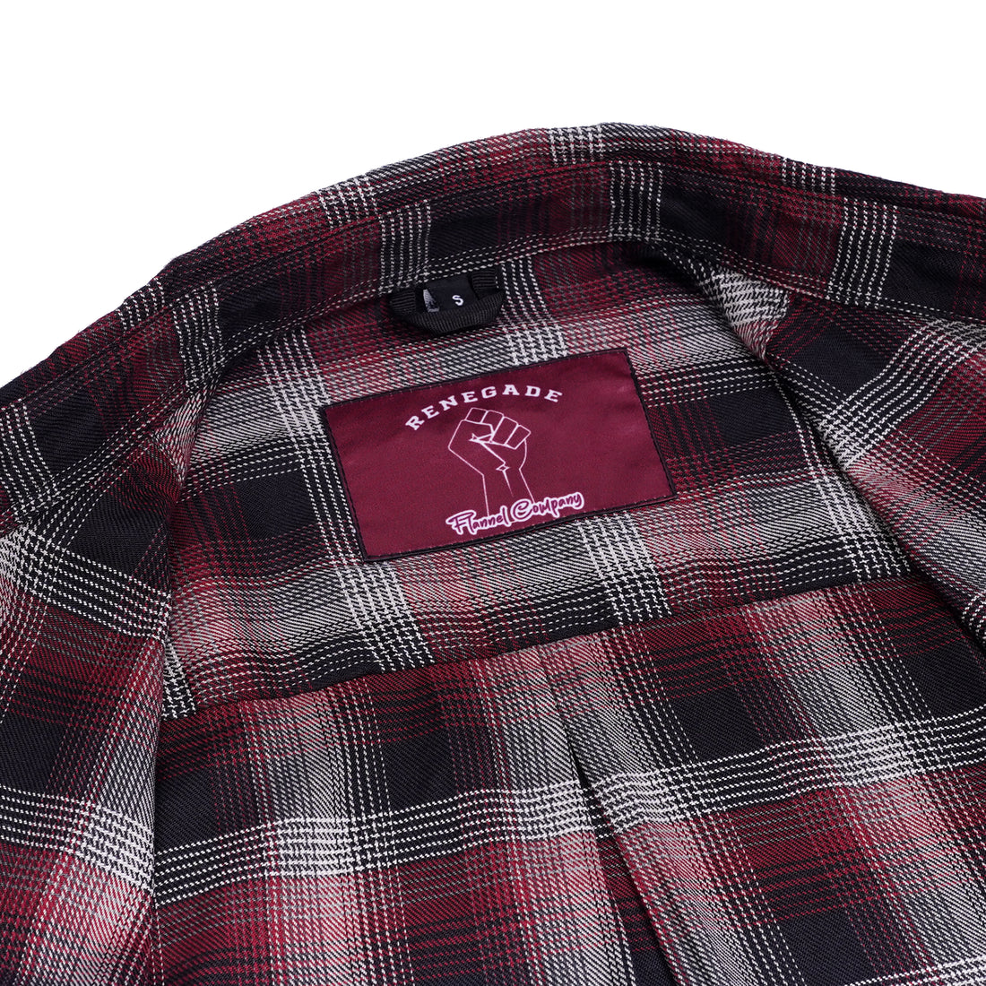 Riveter Men’s Maroon, Black, and White Flannel