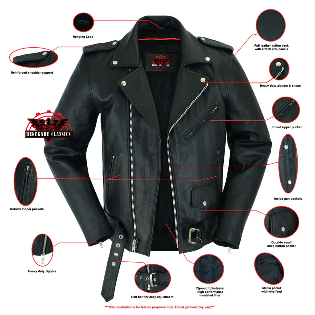 Command Men's Tall Motorcycle Jacket