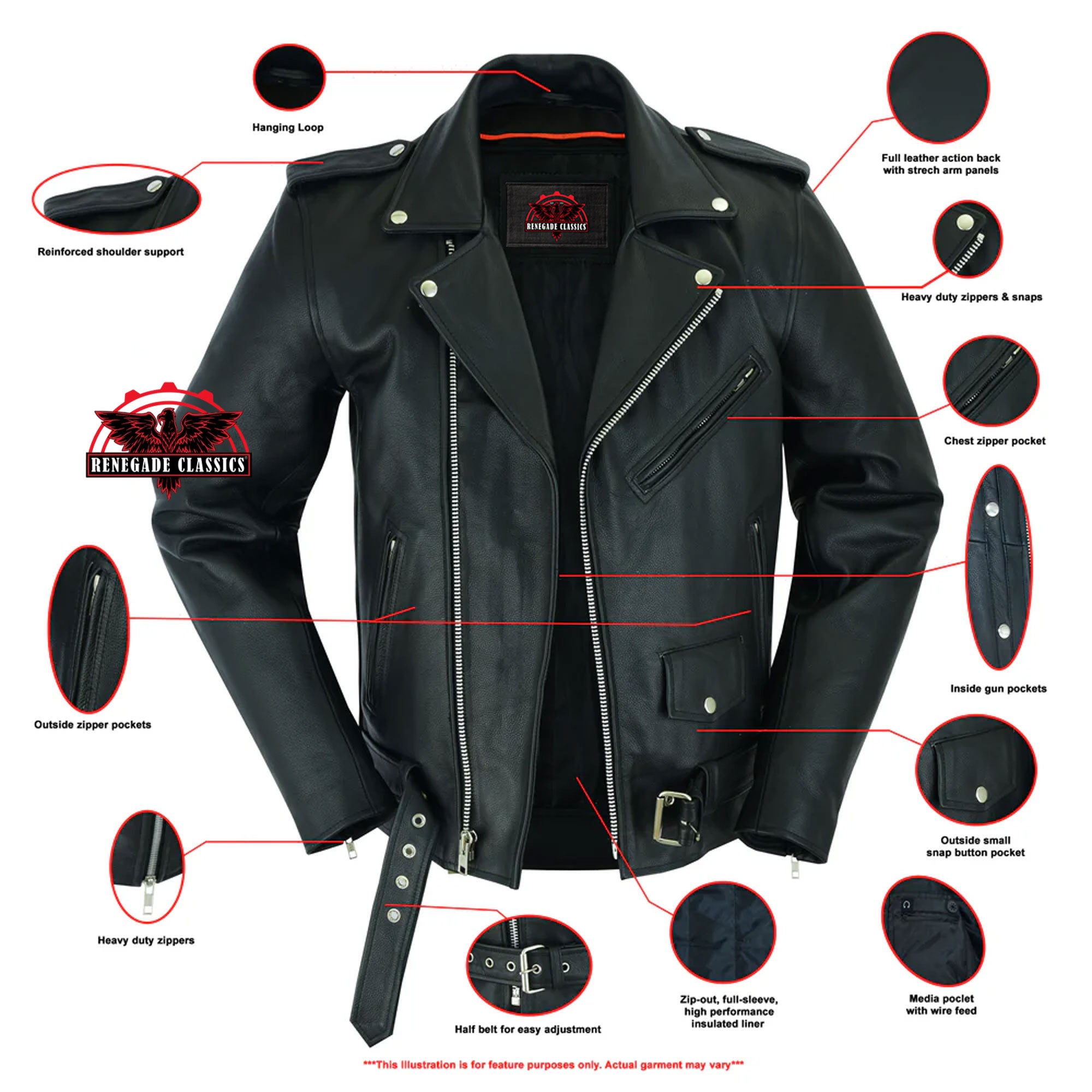 Command Men's Tall Motorcycle Jacket