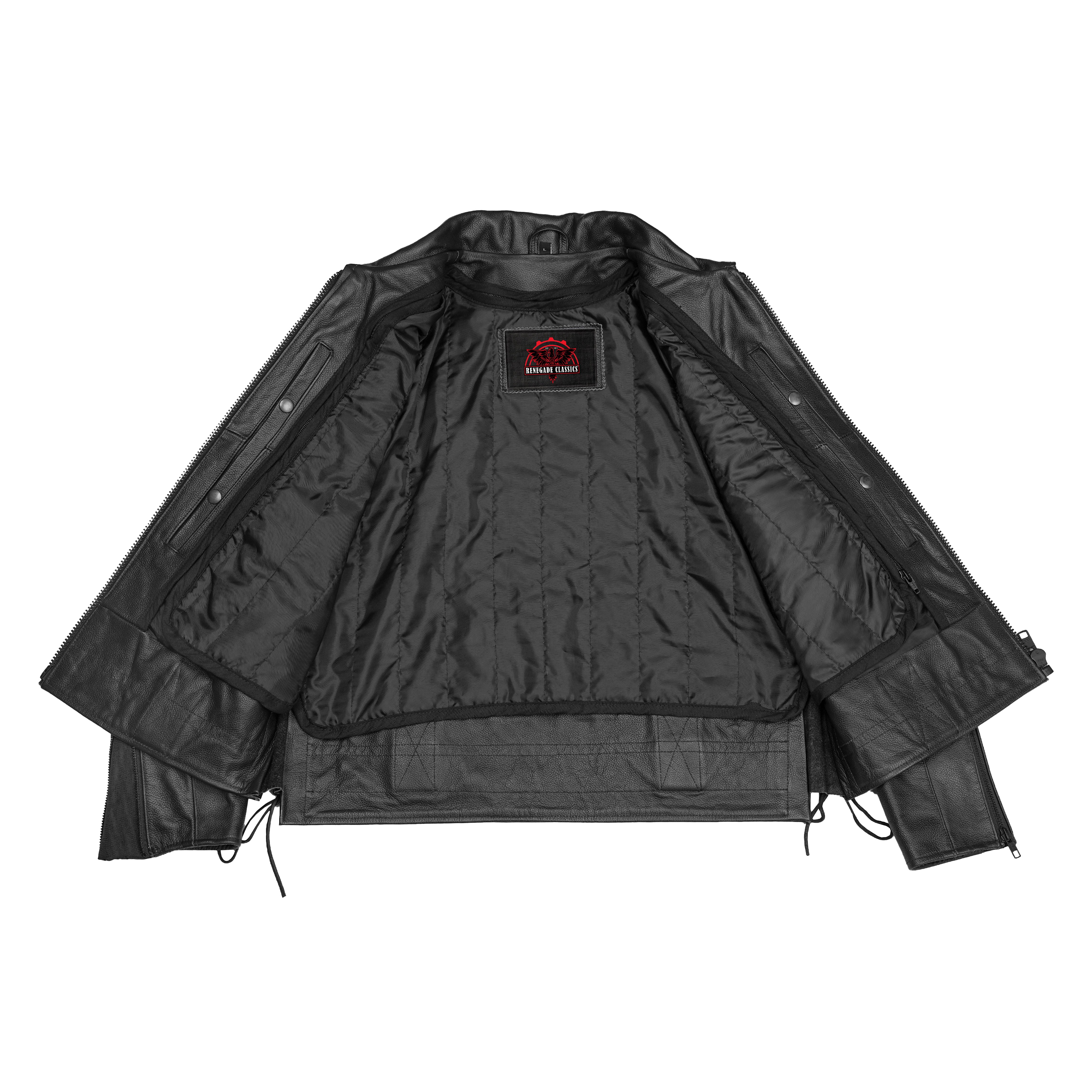 Iron Warrior Men’s Leather Motorcycle Jacket