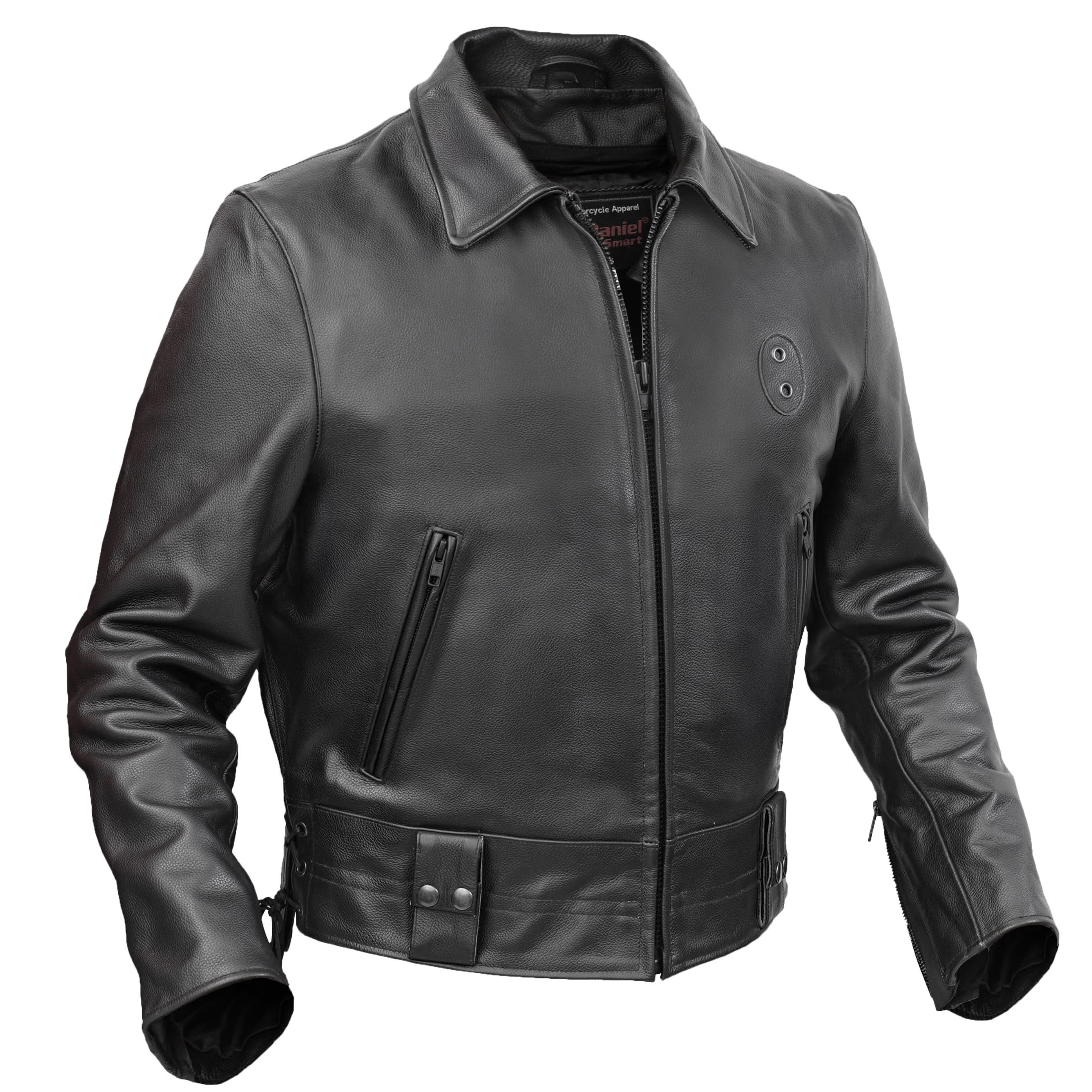 Iron Warrior Men’s Leather Motorcycle Jacket