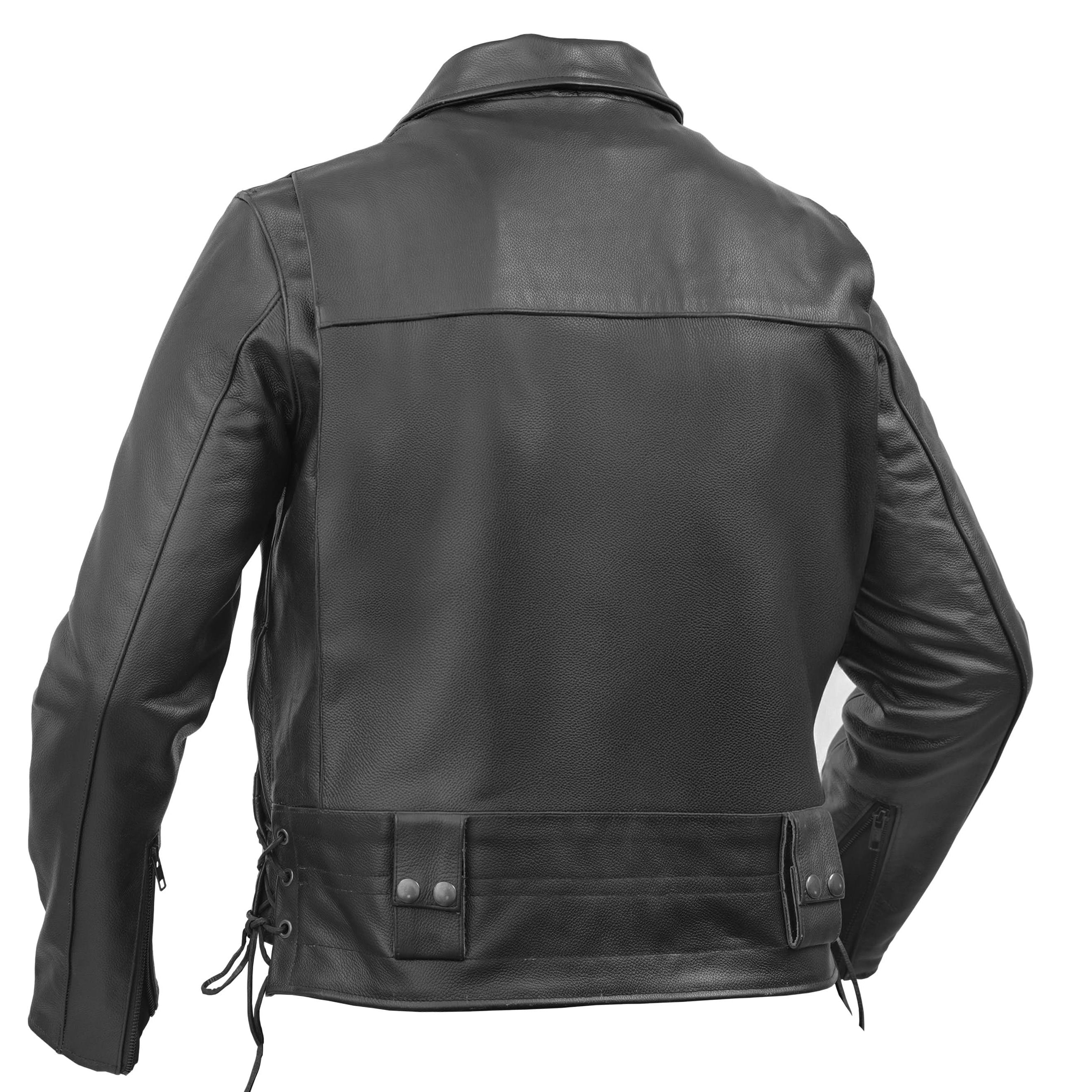 Iron Warrior Men’s Leather Motorcycle Jacket