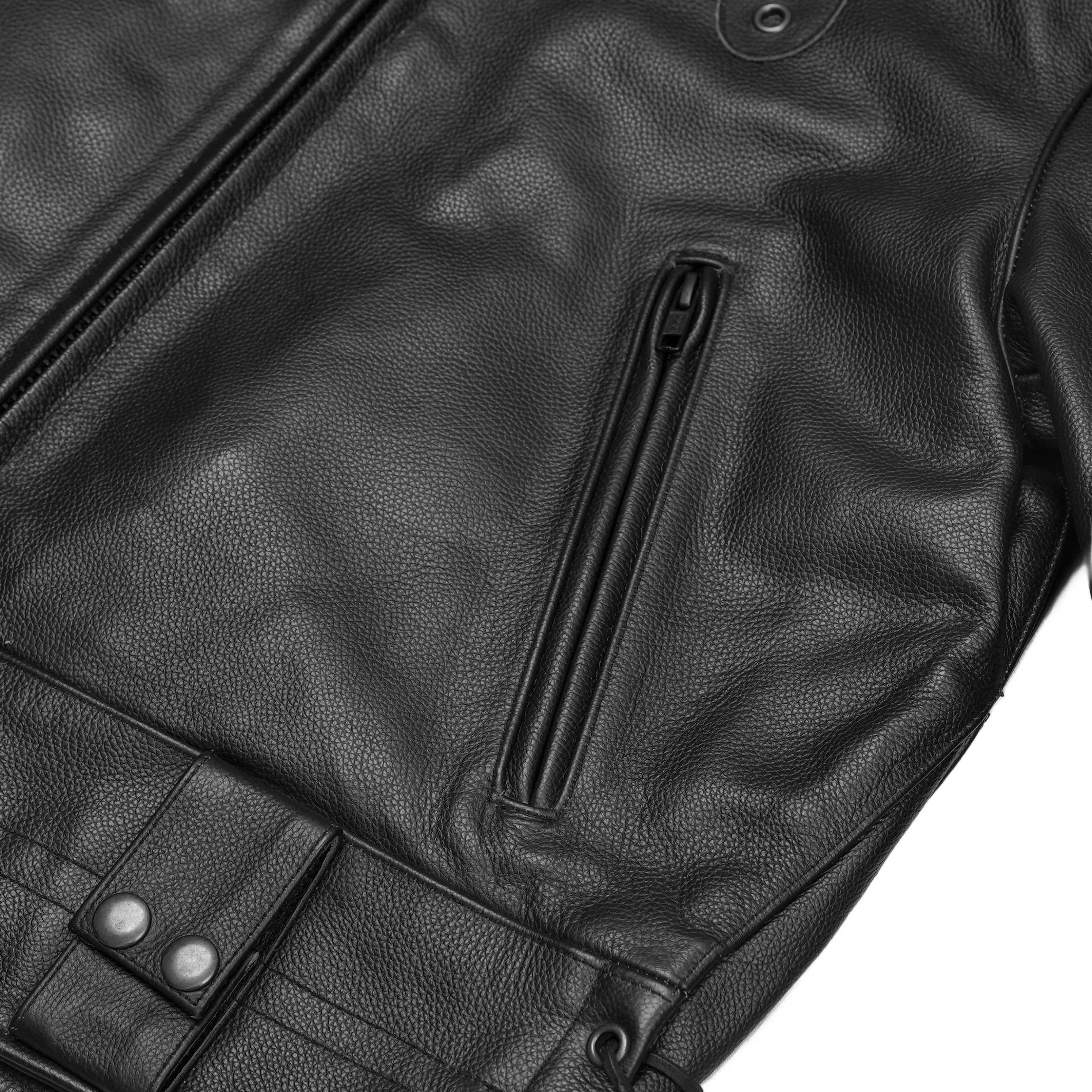Iron Warrior Men’s Leather Motorcycle Jacket