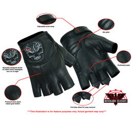 CrossTrek Men's  leather Fingerless gloves