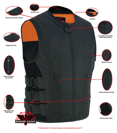 Crossroad Men's Motorcycle Textile SWAT Vest