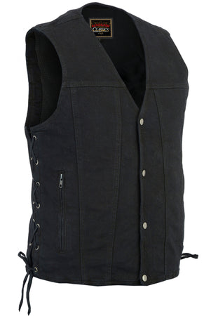 RC905BK Men's Single Back Panel Concealed Carry Denim Vest