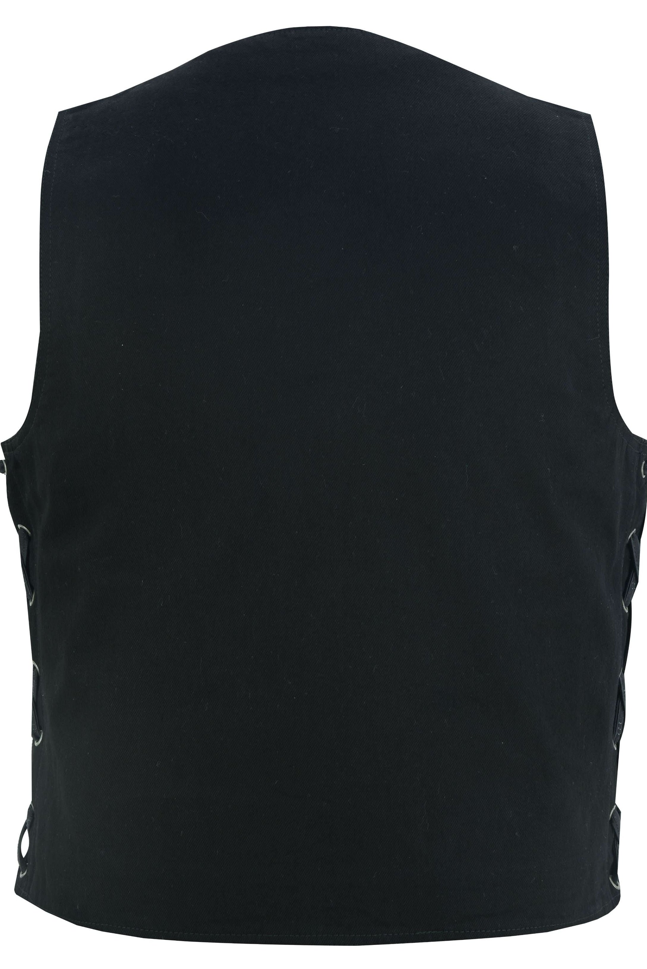 Rustborn Men's Denim Motorcycle Vest Men's Denim Vests Renegade Classics