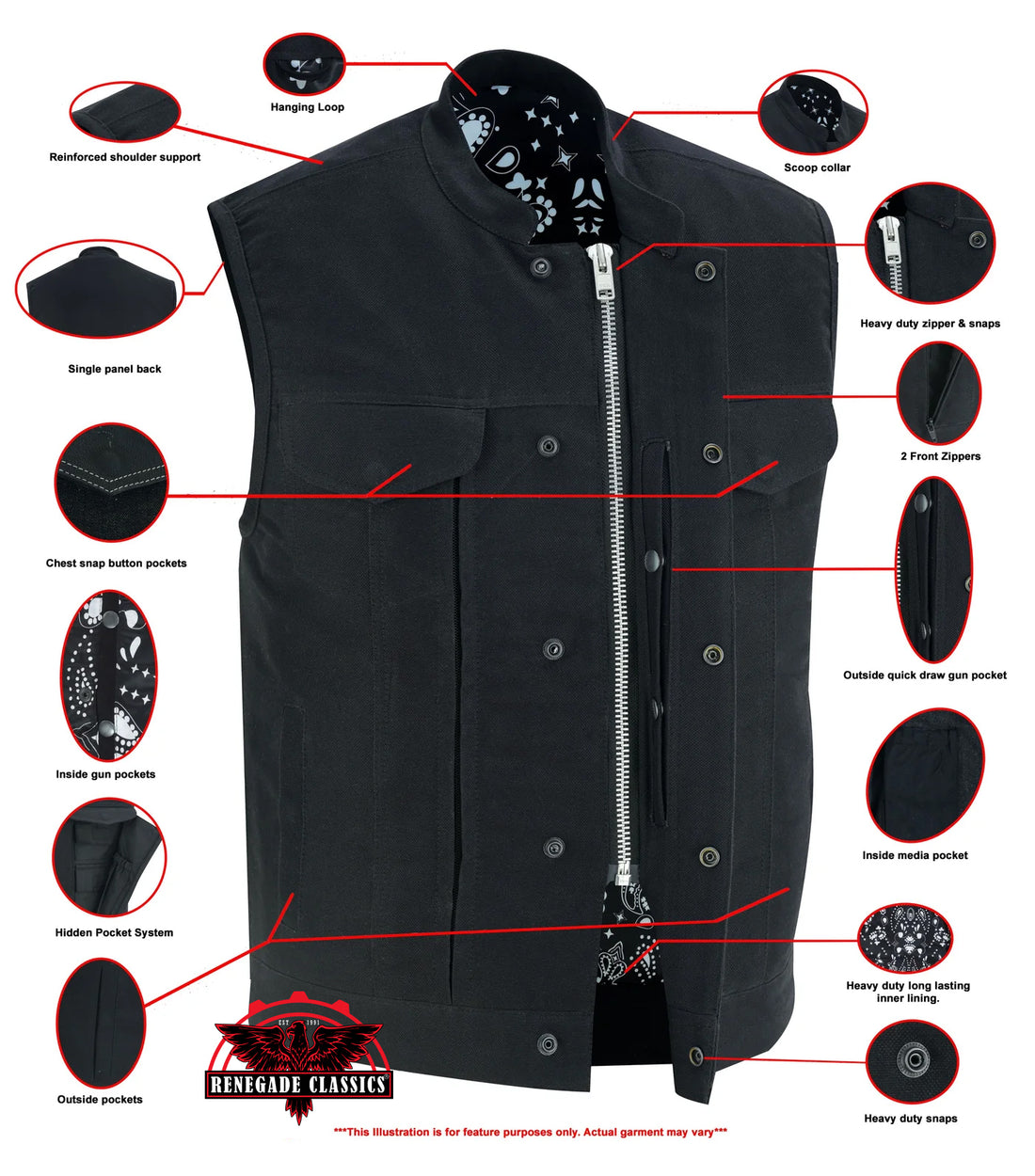 Strongarm Men's  canvas textile vest