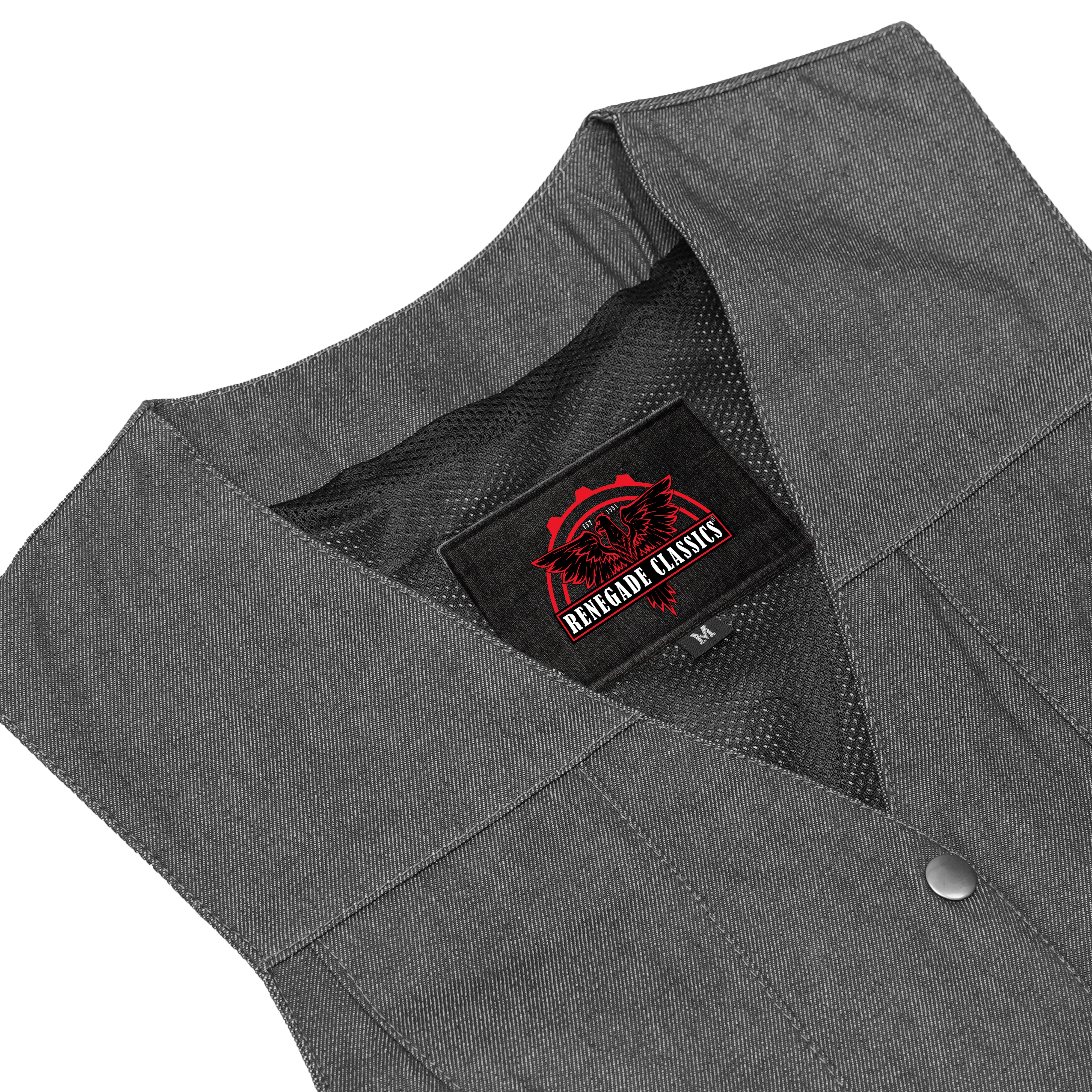 Storm Gray womens denim vest