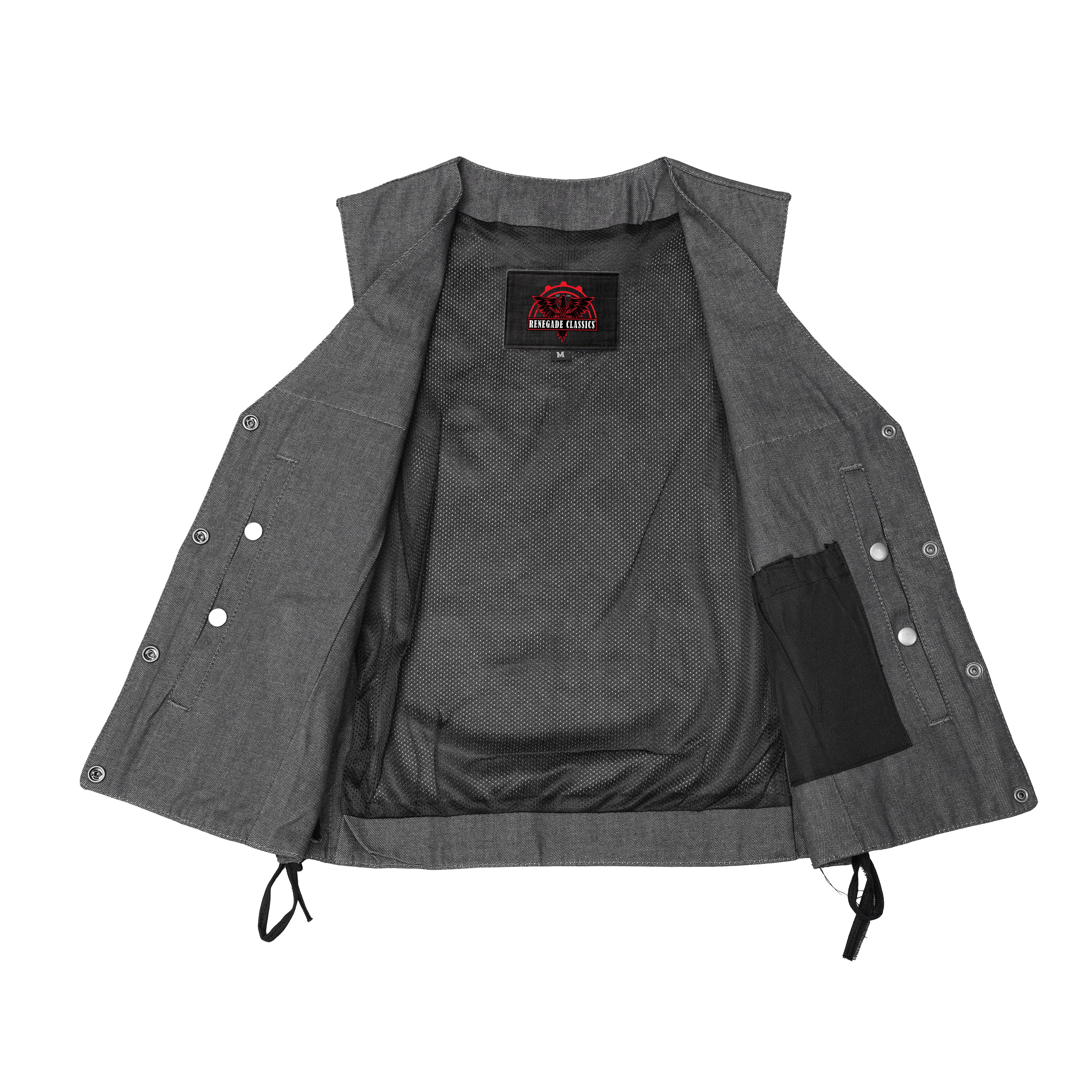 Storm Gray womens denim vest