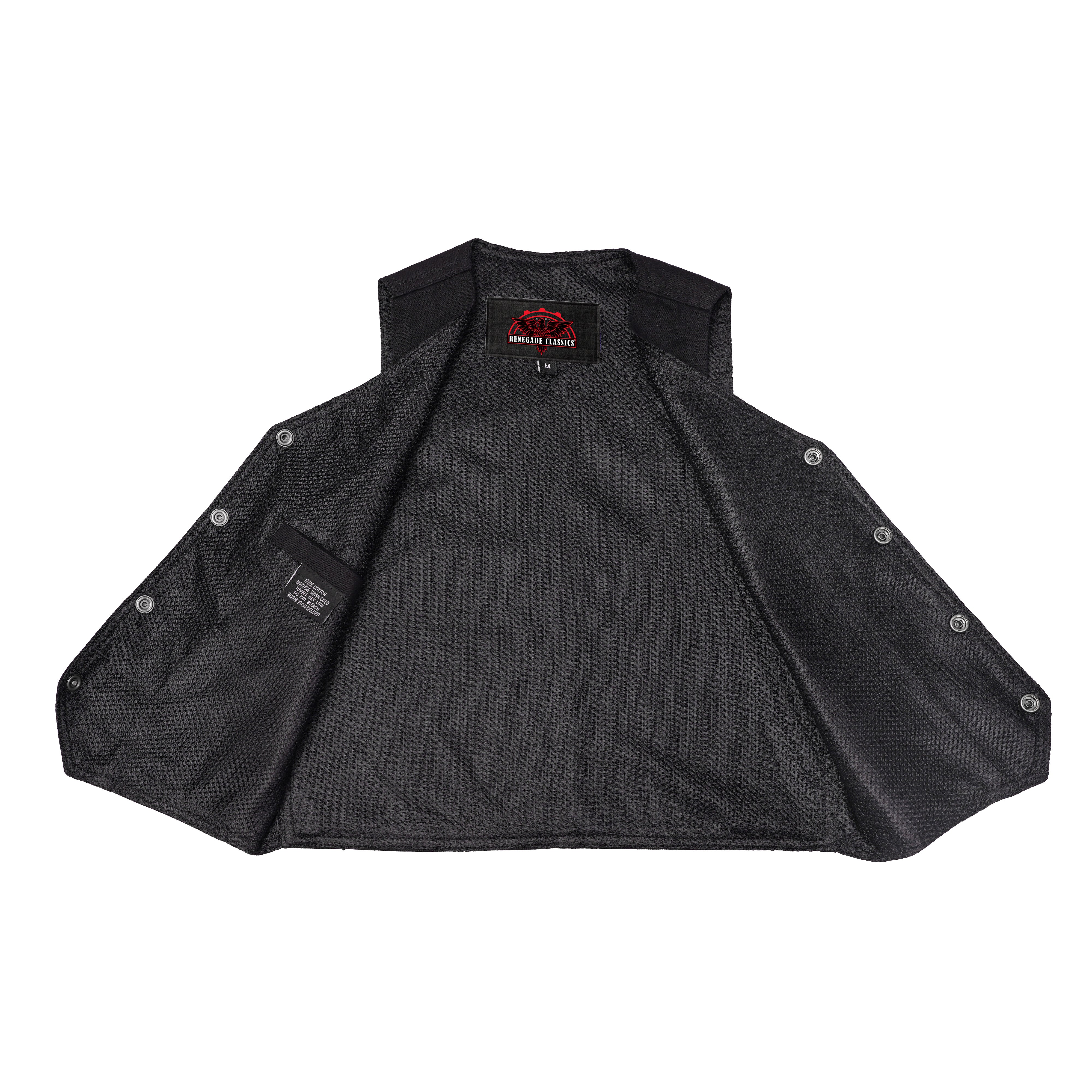 Blackened Black womens denim vest