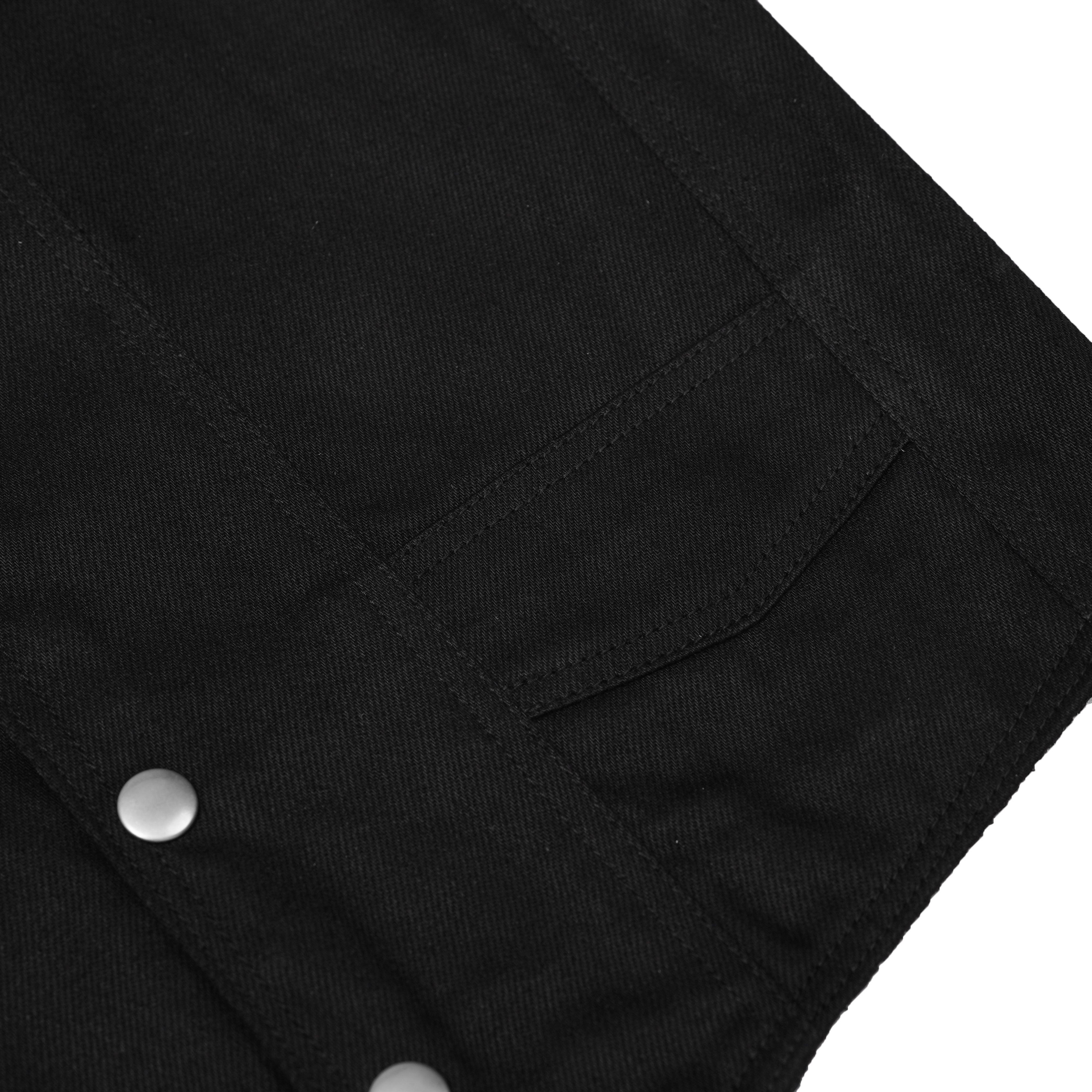 Blackened Black womens denim vest