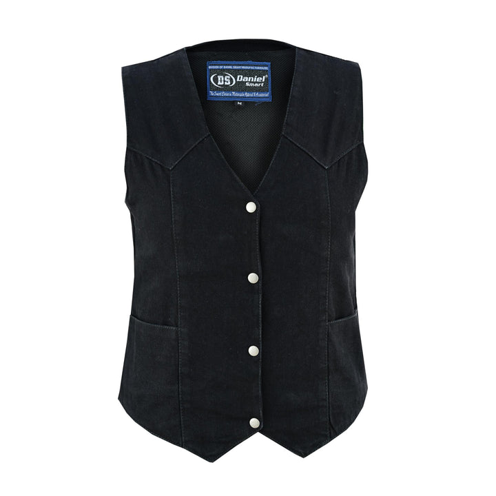 Breezy womens denim vest