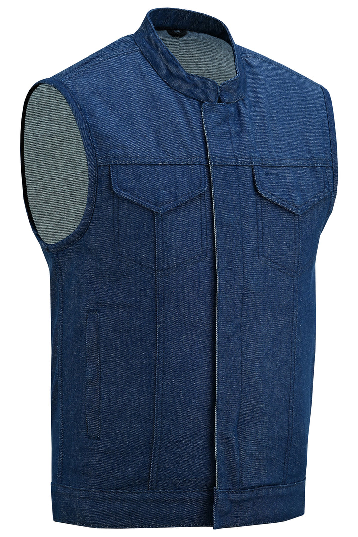 True blue  Men's Denim Motorcycle Vest