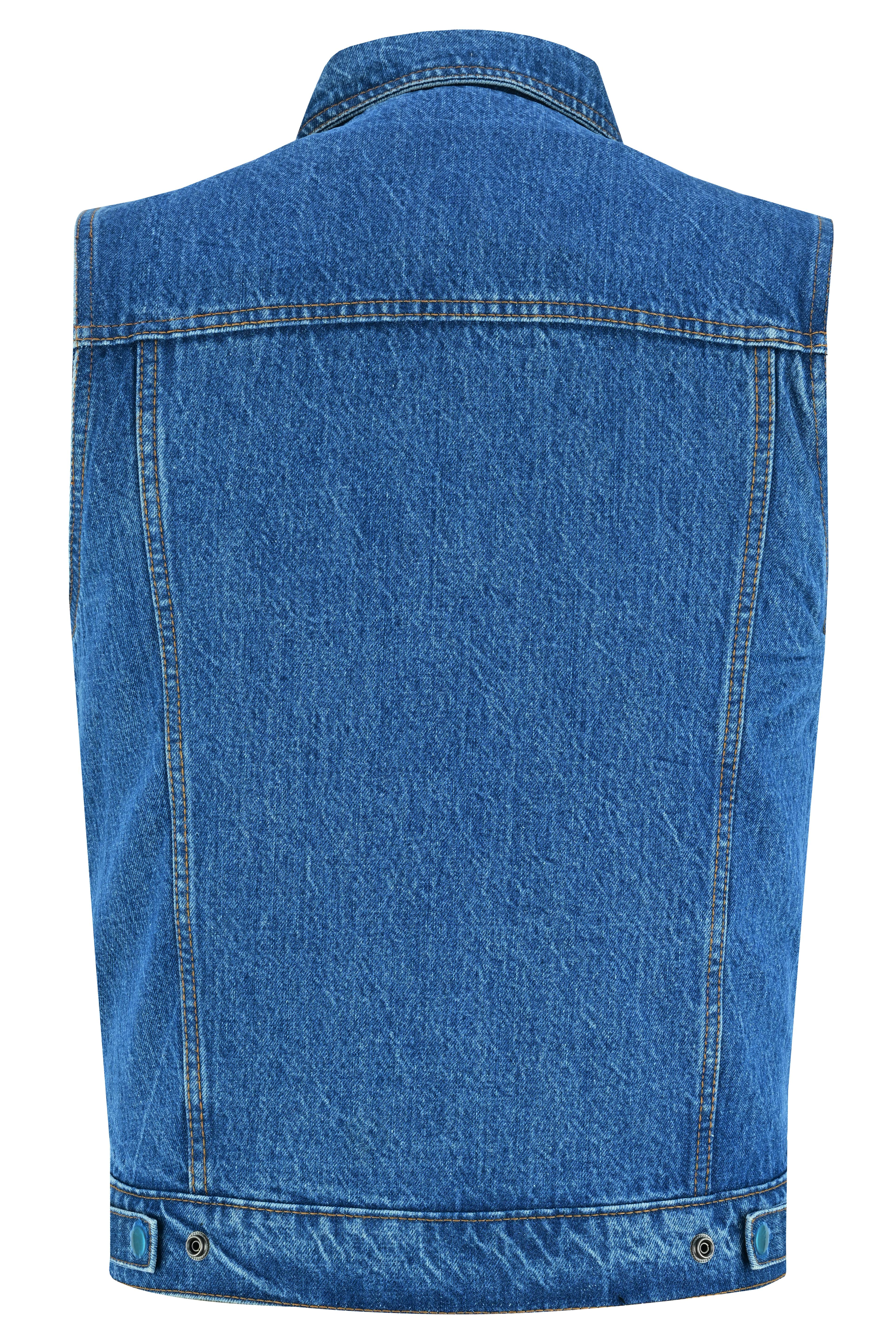 Thunder jack Blue Men's denim motorcycle vest – Renegade