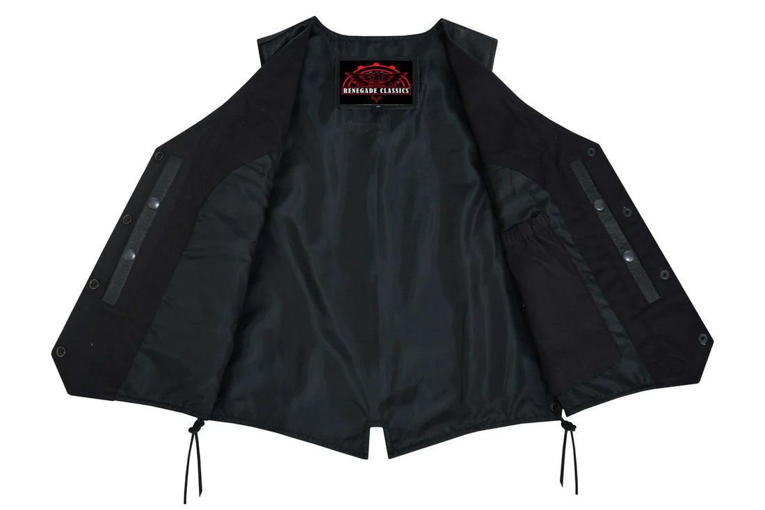 Luxuri Women's leather motorcycle vest