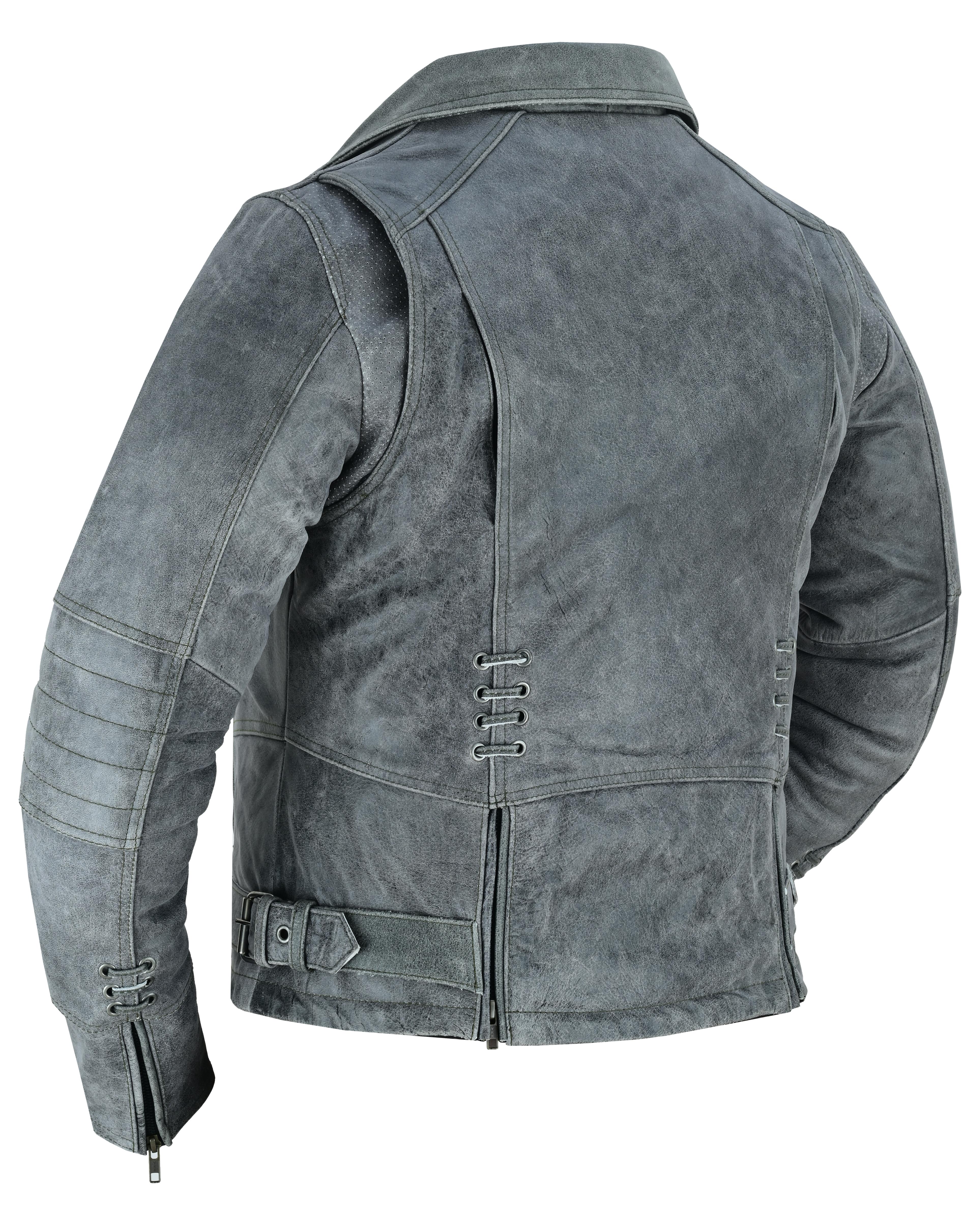 Frost Fury Women's Leather Biker Jacket – Gray Women's Leather Jackets Renegade Classics