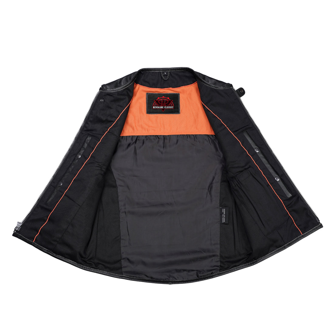 Silent Strike Black Leather SWAT Style Motorcycle Vest
