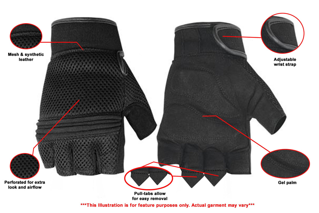 WindRush Men's   Fingerless Gloves
