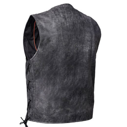 Urban Gray  Biker Leather Vest