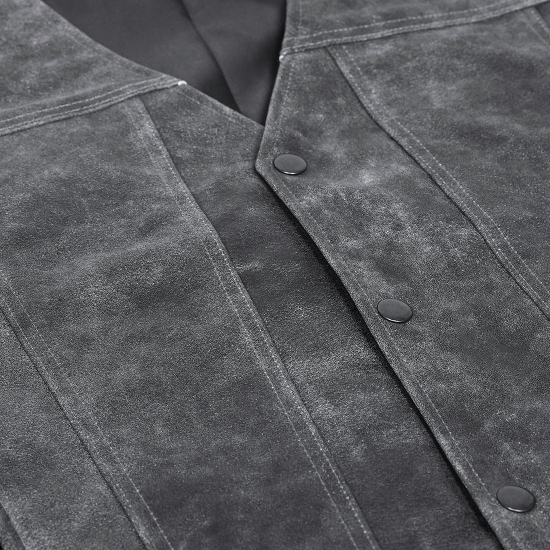 Urban Gray  Biker Leather Vest