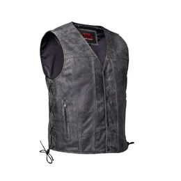 Urban Gray  Biker Leather Vest
