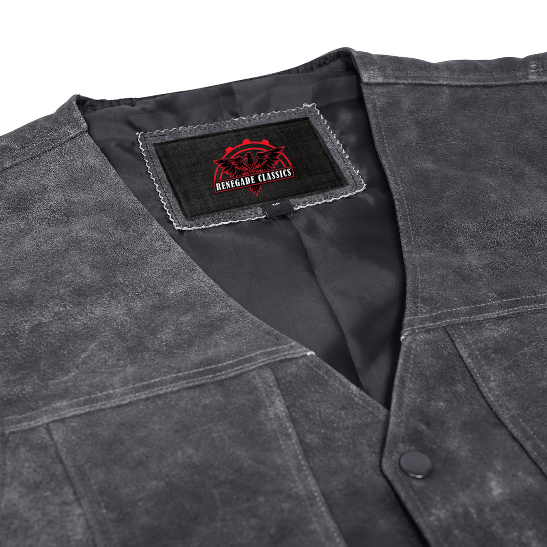 Urban Gray  Biker Leather Vest