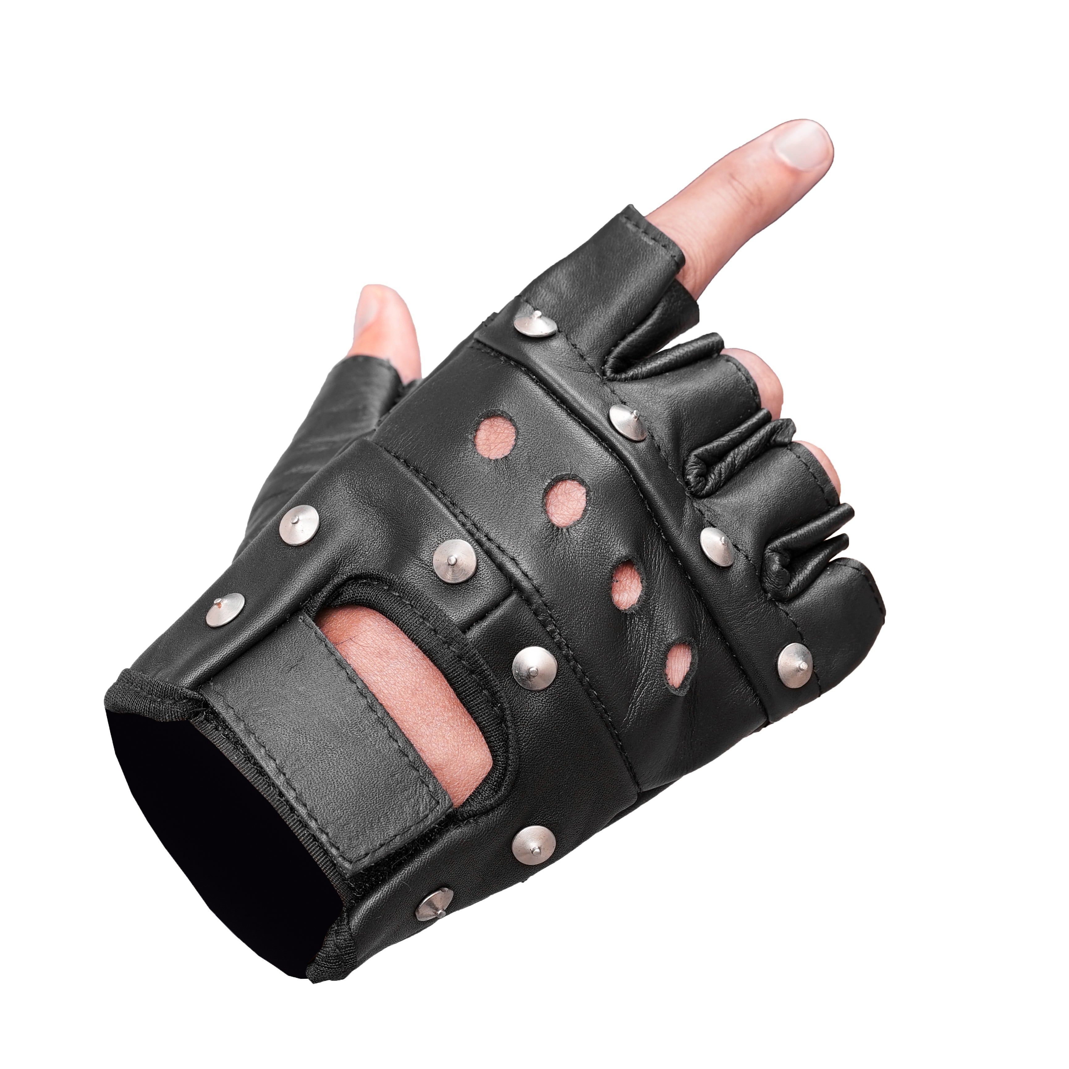 Road Rebel Fingerless Motorcycle Gloves