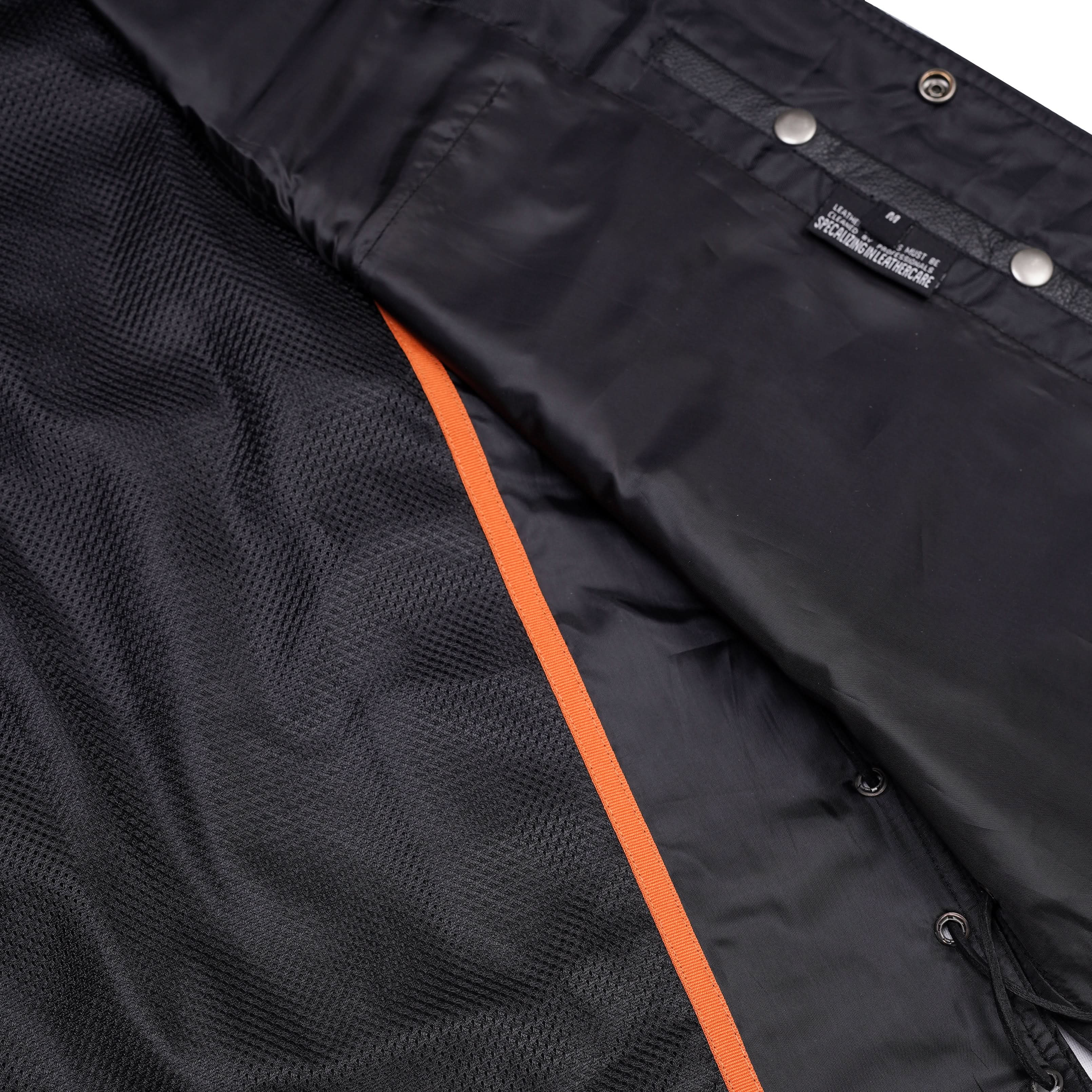 Rocker Men's Black Leather Motorcycle Vest