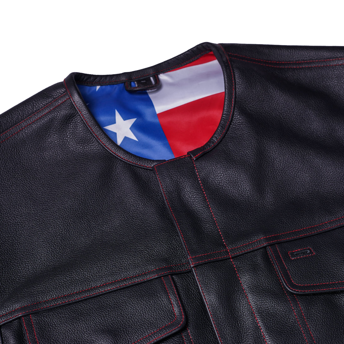 American Core Men's Leather Motorcycle Vest