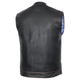 Pride Men's Leather Motorcycle Vest