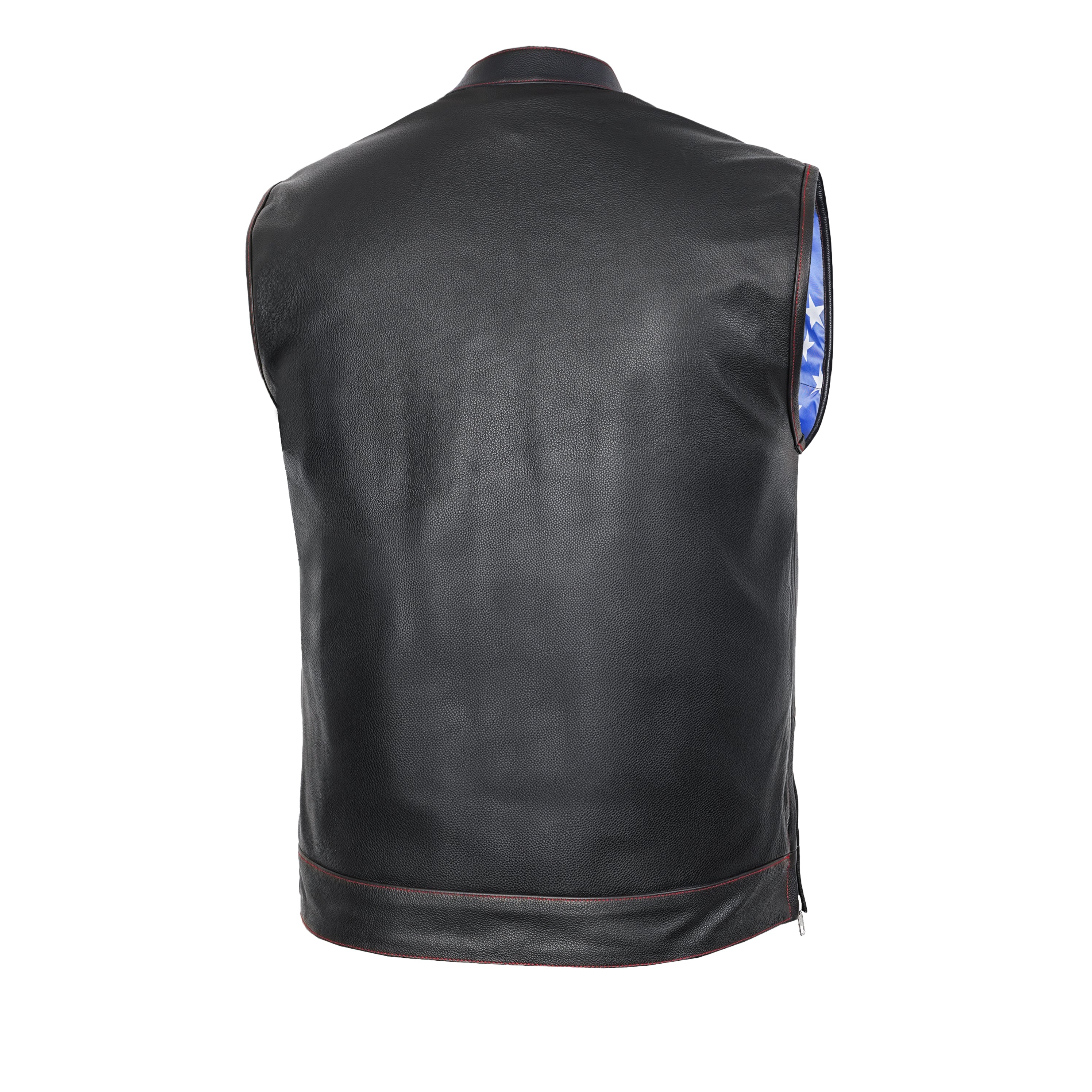 Pride Men's Leather Motorcycle Vest
