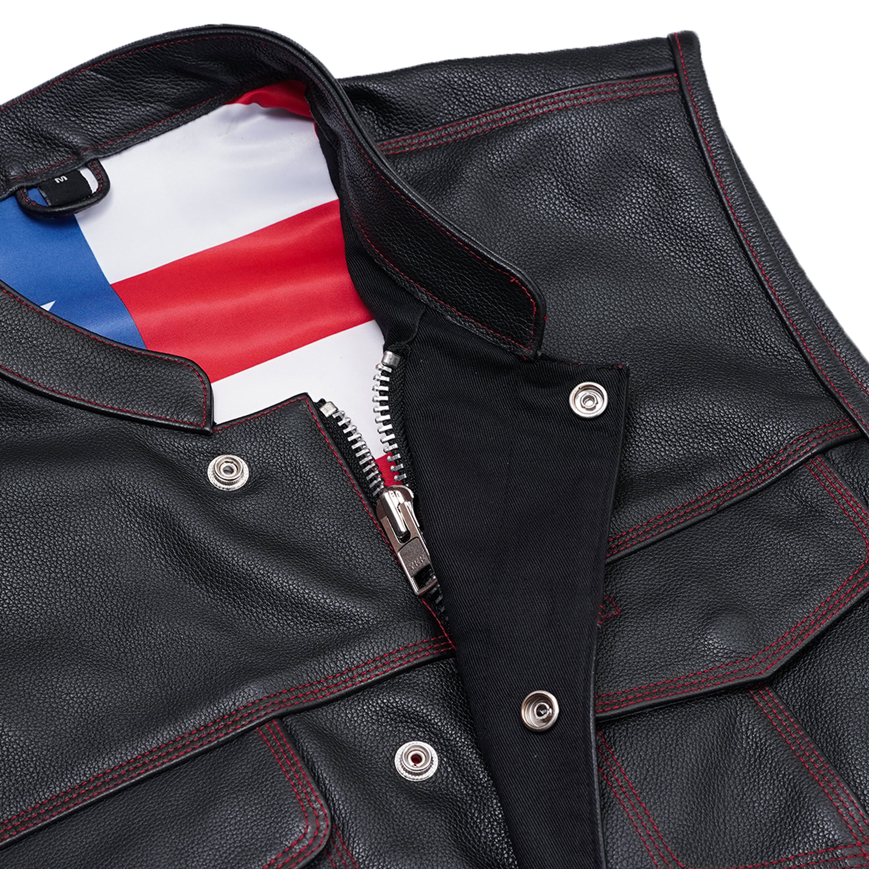 Pride Men's Leather Motorcycle Vest