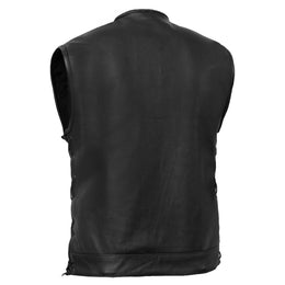 BlackArmor Men's  Black motorcycle Leather Vest