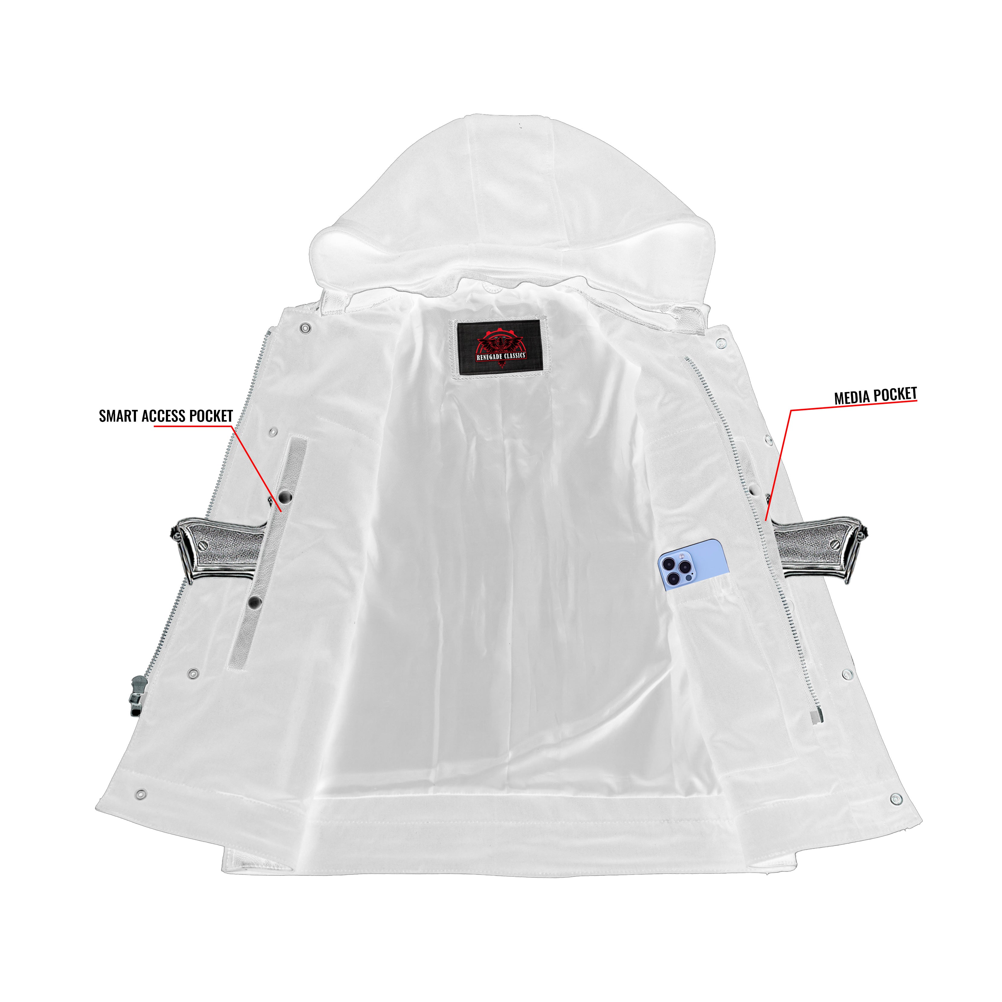 Versa Men's Black Leather Motorcycle Vest