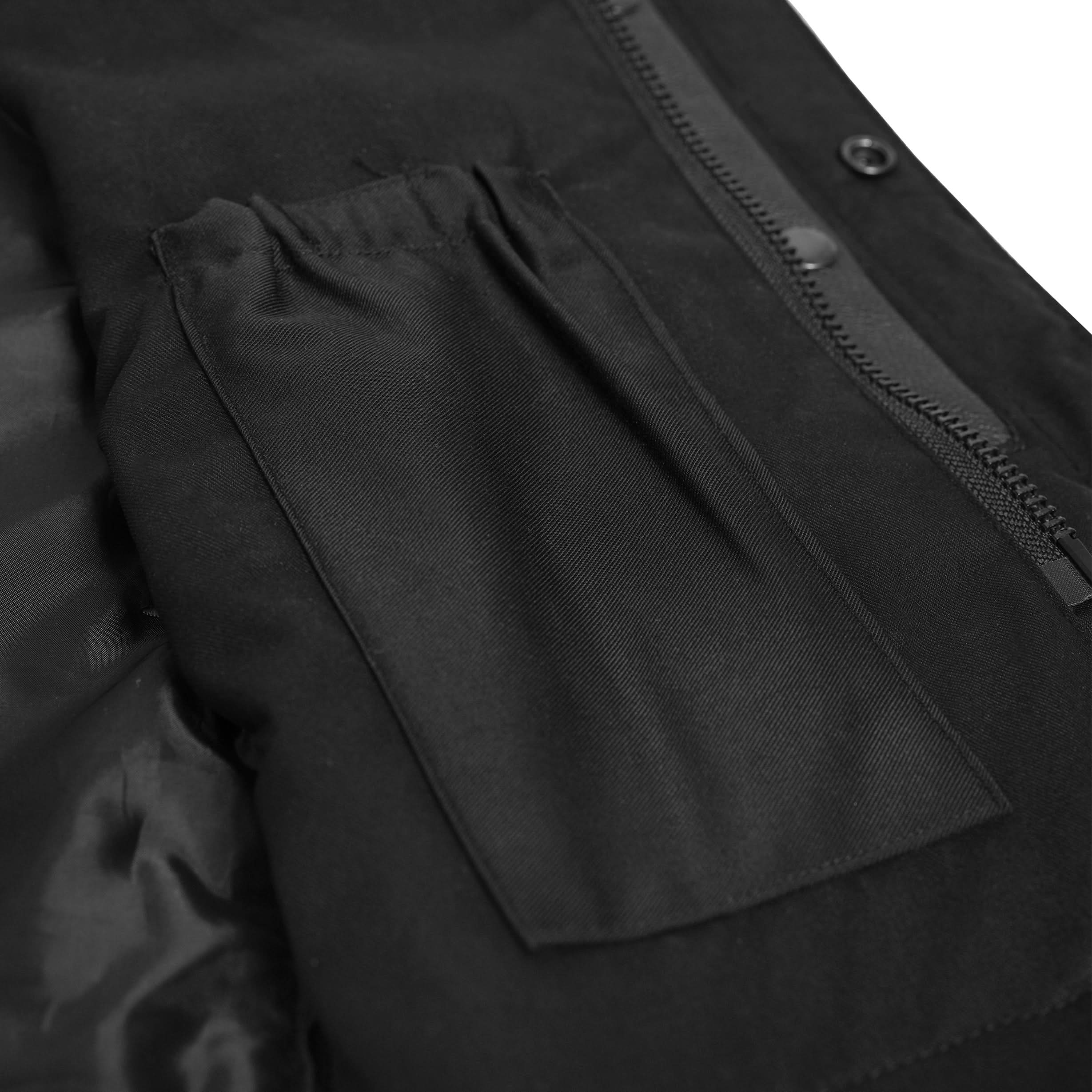 Wayne Black Horse Men's Leather Motorcycle Vest