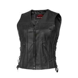 Aura Blaze Women's leather motorcycle vest