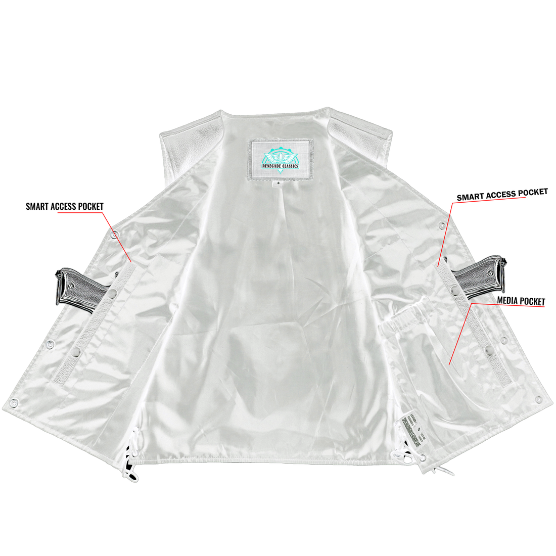 Aura Blaze Women's leather motorcycle vest