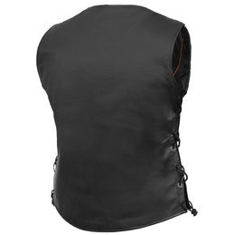 Clara Women's leather motorcycle vest