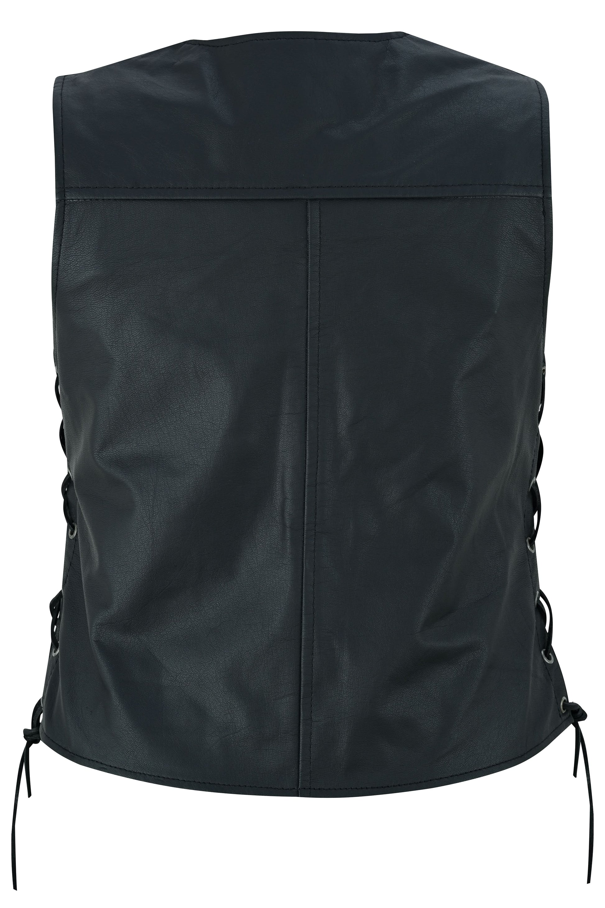 Eelskin Women's leather motorcycle vest Women's Leather Vests Renegade Classics