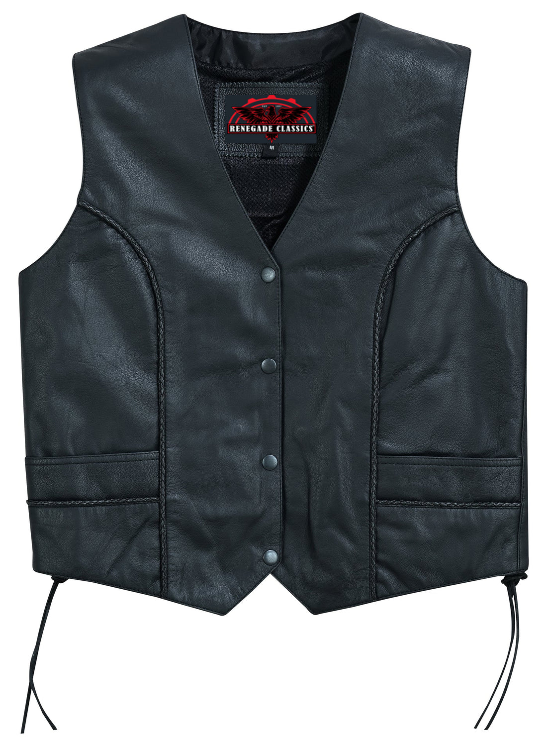 Ovanna Women's leather motorcycle vest