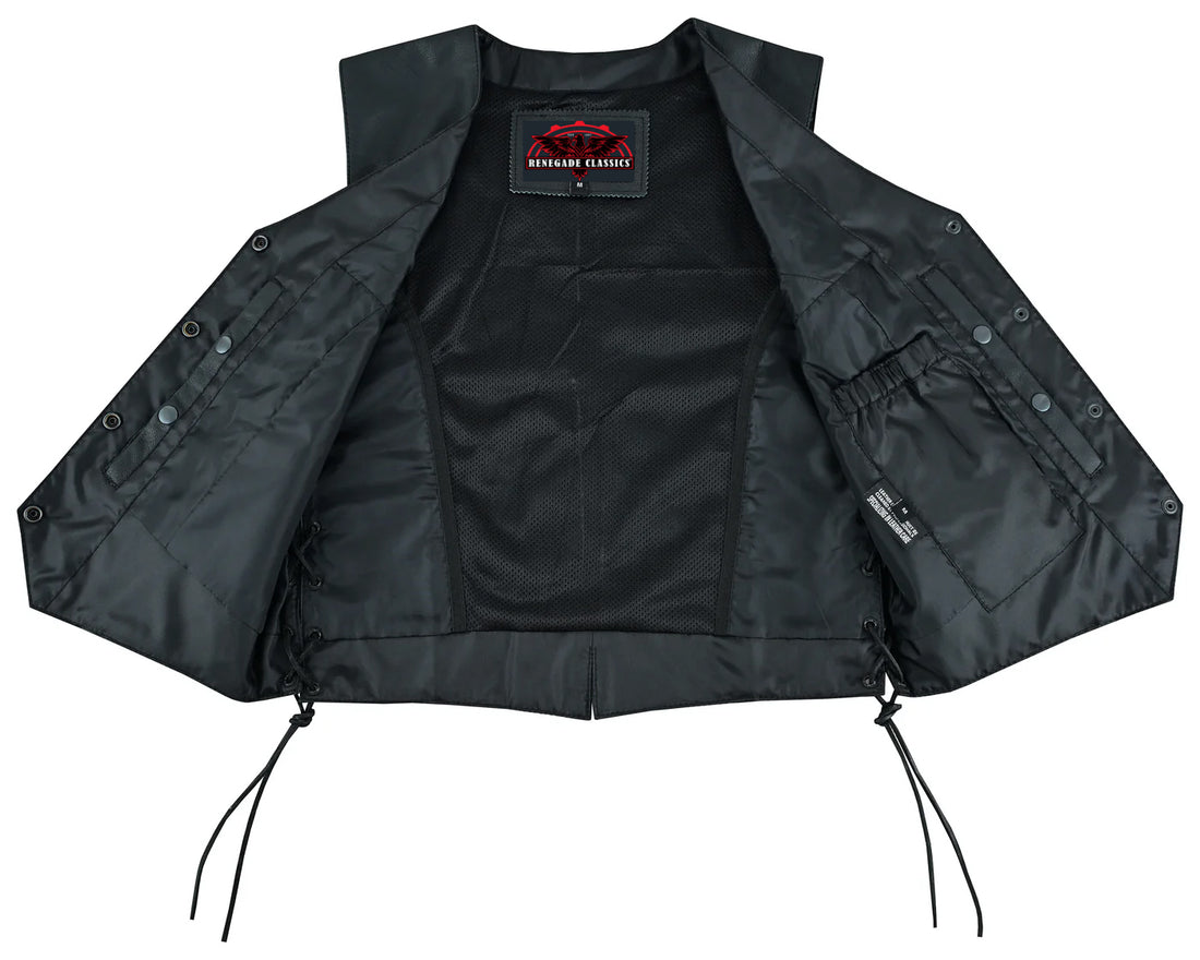 Ovanna Women's leather motorcycle vest