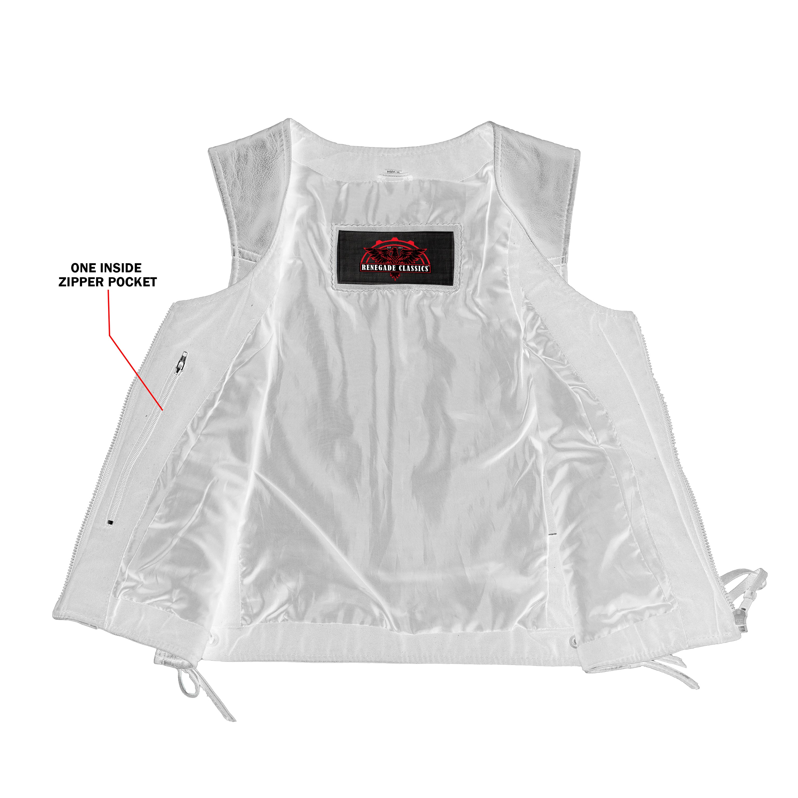 Biker Mommy Women's leather motorcycle vest - Black