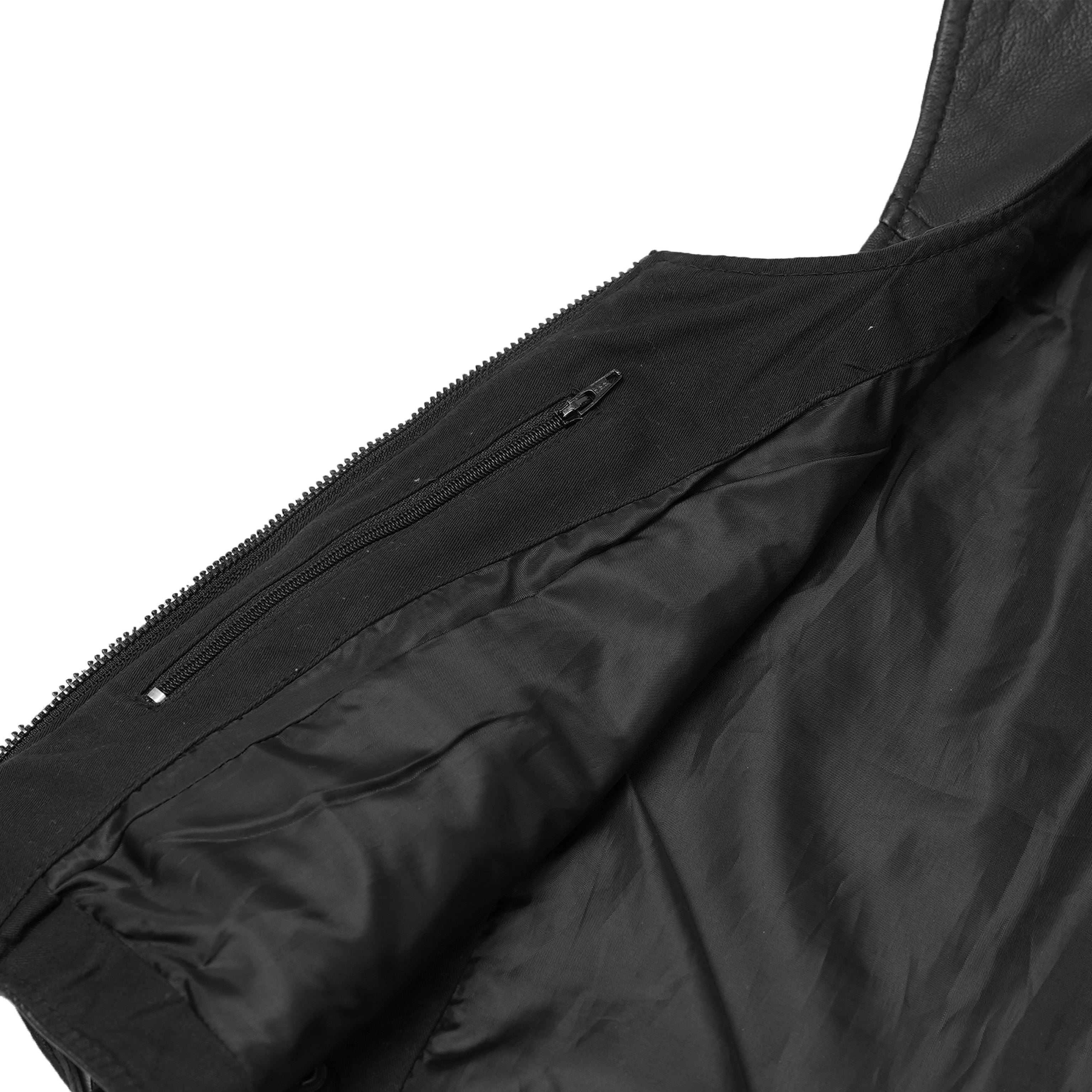 Biker Mommy Women's leather motorcycle vest - Black